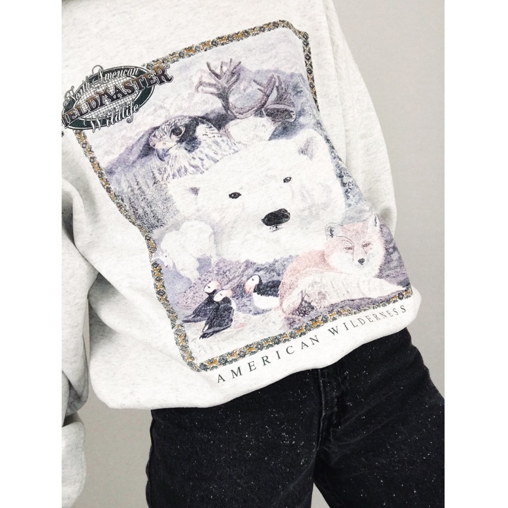 Vintage American Wilderness Crewneck Sweatshirt | Size L